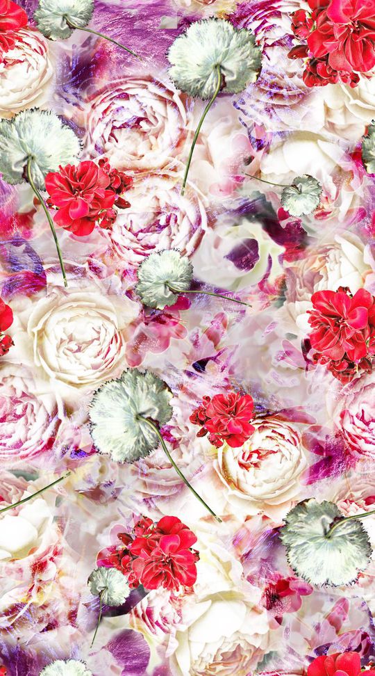 花卉 肌理 满版印花华亿平台图片