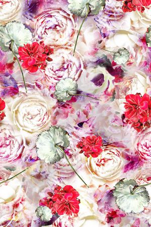 花卉 肌理 满版印花华亿平台图片