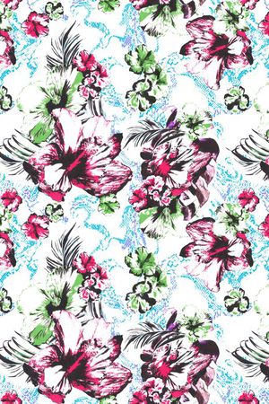 热带 热情 时尚印花华亿平台图片