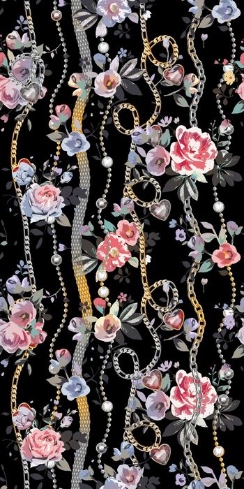 565416-花卉 金属   链条