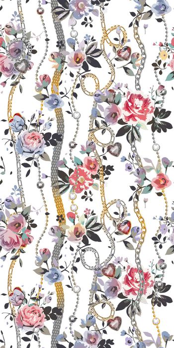 565417-花卉 金属   链条
