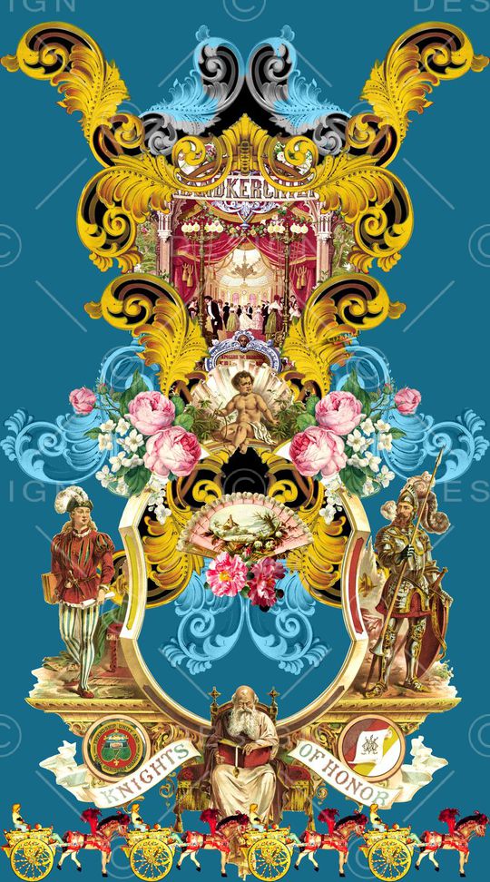 欧式印花华亿平台图片