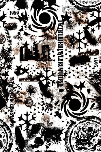 565472-黑白艺术图案字母组合女装衬衣男装文