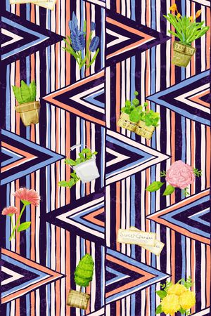 条纹印花华亿平台图片