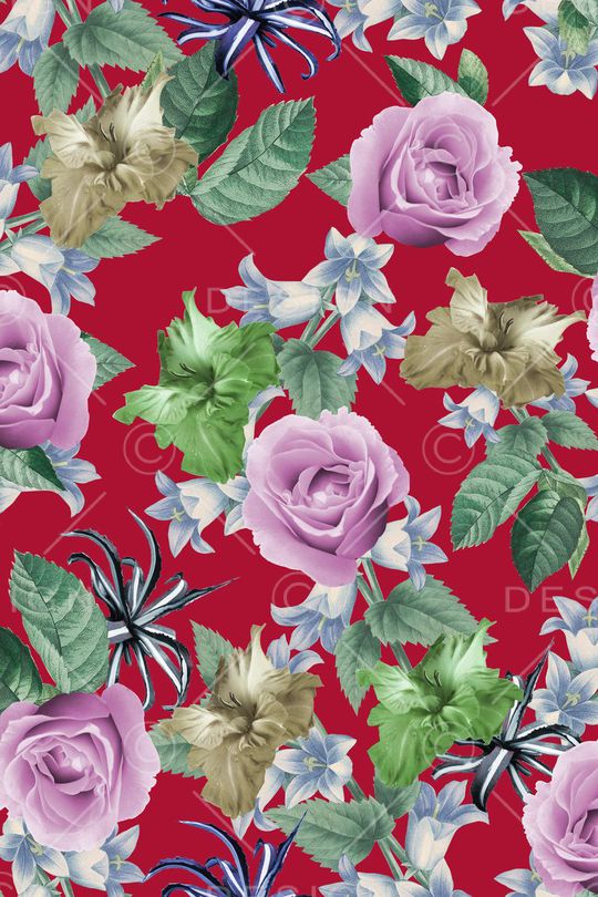 花卉印花华亿平台图片