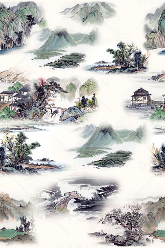 国画绘画印花华亿平台图片