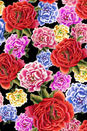 花卉印花华亿平台图片