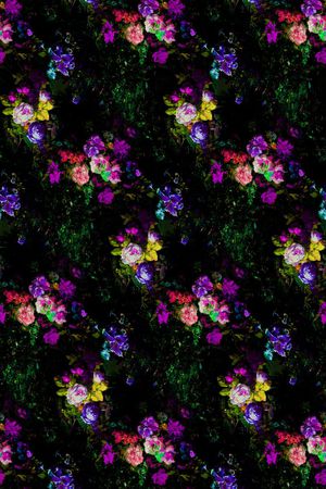 彩色花卉印花华亿平台图片