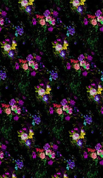 565680-彩色花卉 抽象底纹 男女装家纺 印