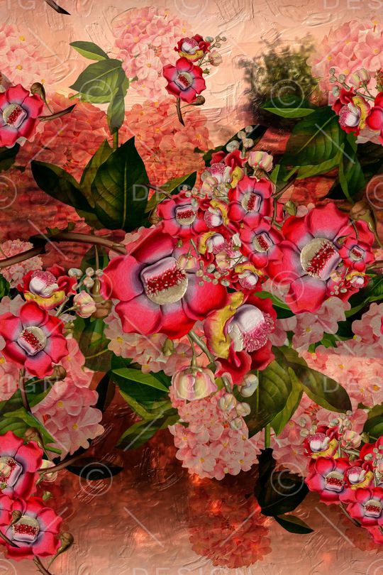 花卉印花华亿平台图片