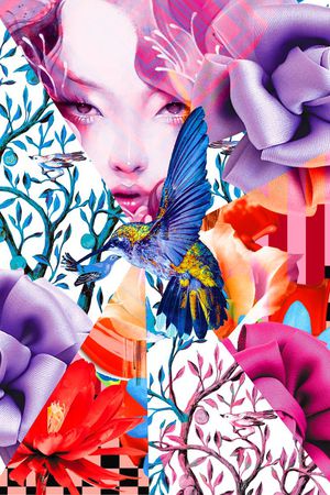 抽象印花华亿平台图片