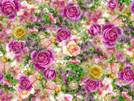 花卉印花华亿平台图片