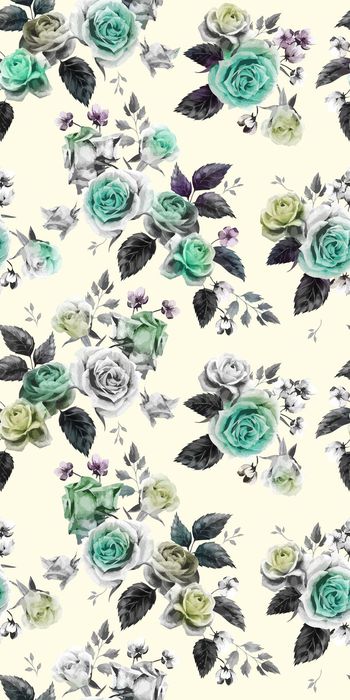 565889-黑白 花卉  链条  