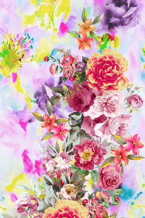 玫瑰花印花华亿平台图片