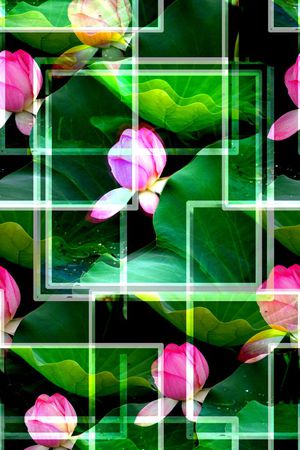 自然写意印花华亿平台图片