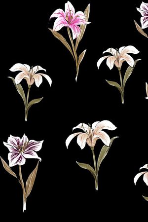 百合花印花华亿平台图片