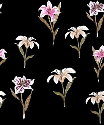 百合花印花华亿平台图片