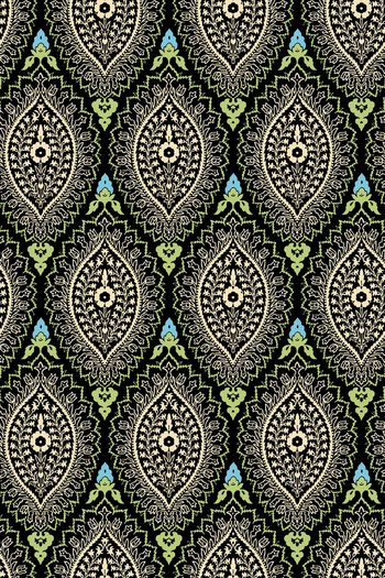 565989-复古 古典卷草花 服装 家纺 华亿平台