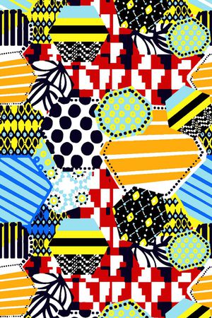 几何图案印花华亿平台图片