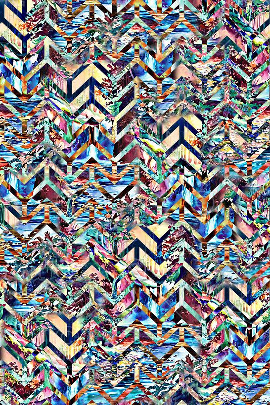 大牌风格印花华亿平台图片