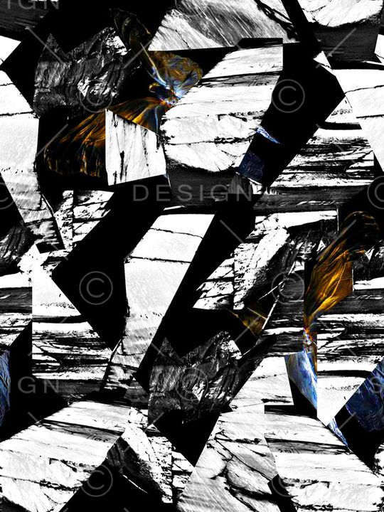 抽象男装图案印花华亿平台图片