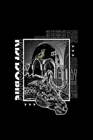 抽象男装图案印花华亿平台图片