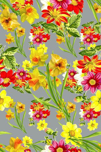 566119-原创时尚潮流清新系列春夏华亿平台印花花