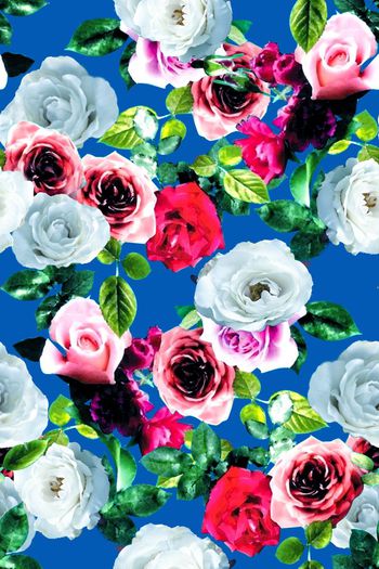 566120-复古 时尚大花卉服装 家纺 华亿平台