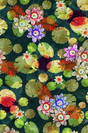 绿色印花华亿平台图片