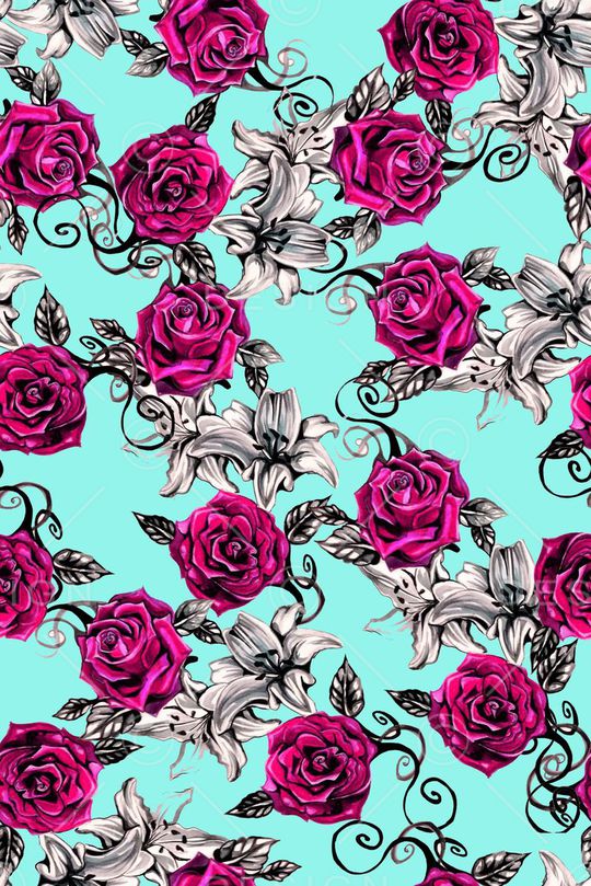 玫瑰花印花华亿平台图片