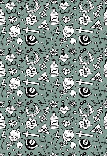 566264-抽象几何男装小图案