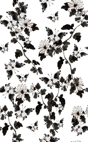 566577-欧美流行时尚水墨蝴蝶