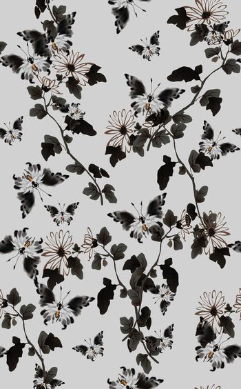 566579-欧美流行时尚水墨蝴蝶