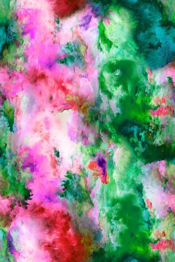 566696-七彩祥云炫彩缤纷云朵彩虹色彩色油画