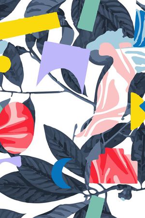 几何抽象印花华亿平台图片