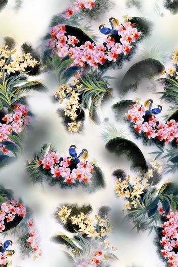 中国风印花华亿平台图片