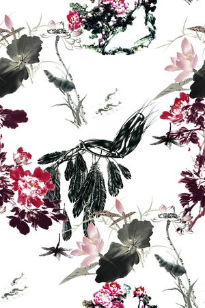 中国风印花华亿平台图片