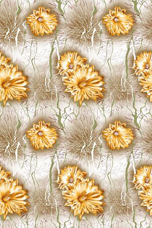 浪漫花卉印花华亿平台图片