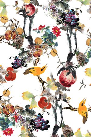 中国风印花华亿平台图片