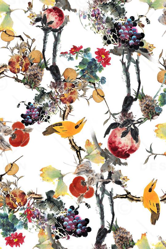 中国风印花华亿平台图片