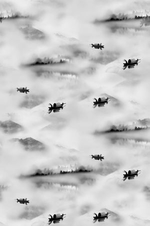 MAX-抽象自然风景印花华亿平台图片