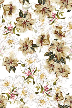 花卉印花华亿平台图片