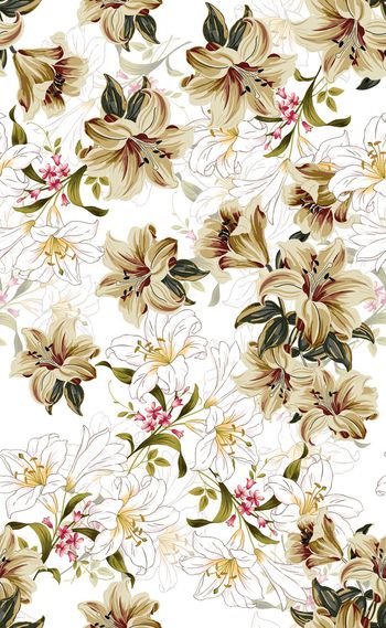 567072-欧美流行时尚简单花卉