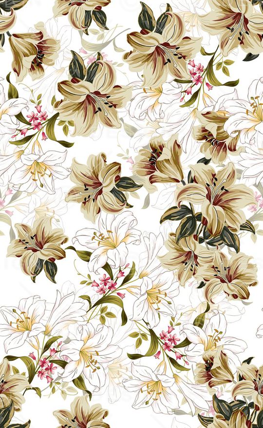 花卉印花华亿平台图片