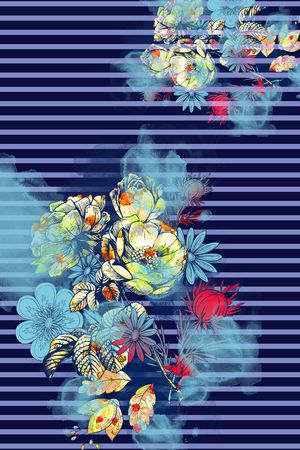 潮流时尚印花华亿平台图片