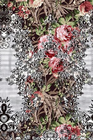 花卉印花华亿平台图片