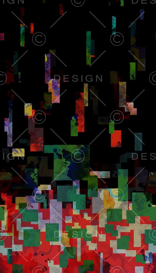 不规则几何印花华亿平台图片