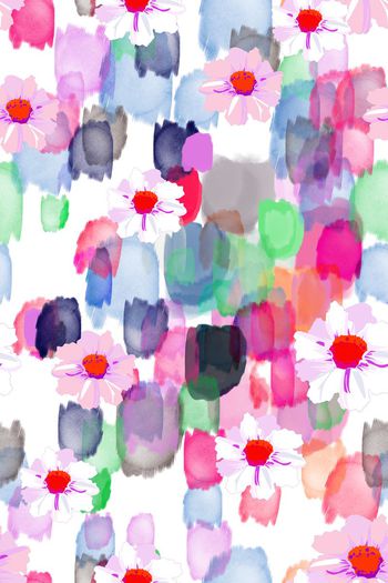 567321-原创时尚手绘水彩花卉清爽华亿平台