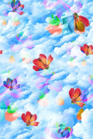 MAX-抽象自然风景印花华亿平台图片