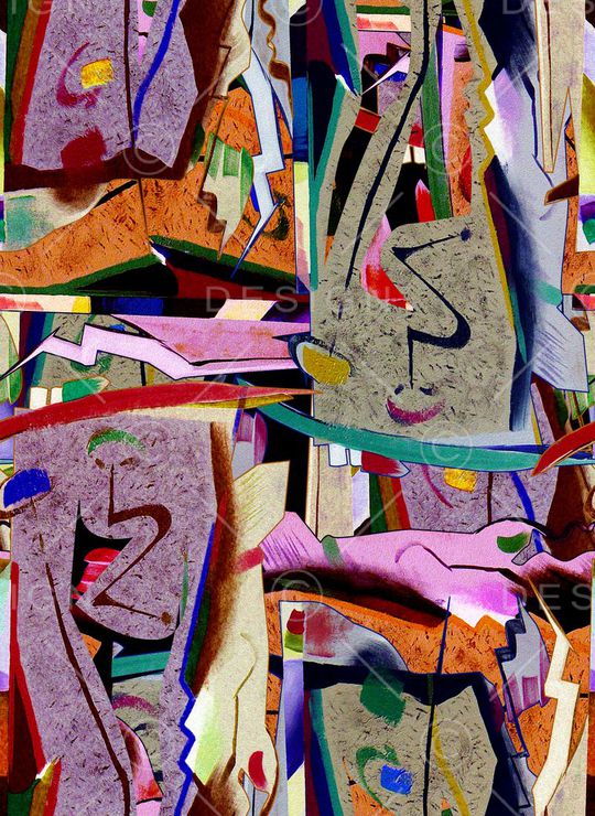 抽象印花华亿平台图片